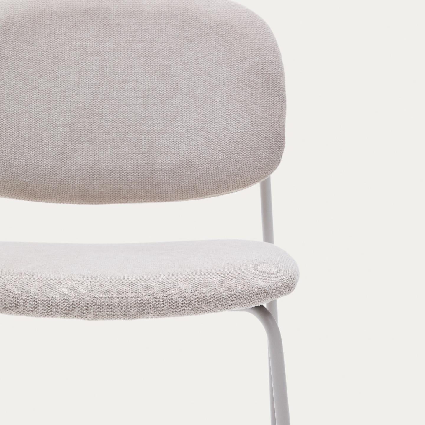 Kave Home Meli eetkamerstoel chenille Beige