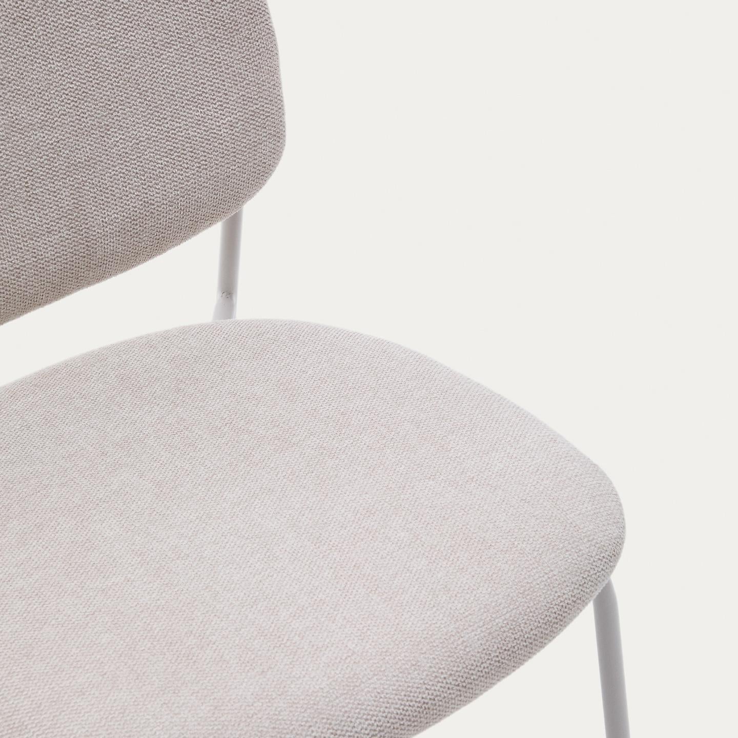 Kave Home Meli eetkamerstoel chenille Beige
