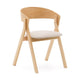 Kave Home Godia eetkamerstoel chenille Beige/naturel