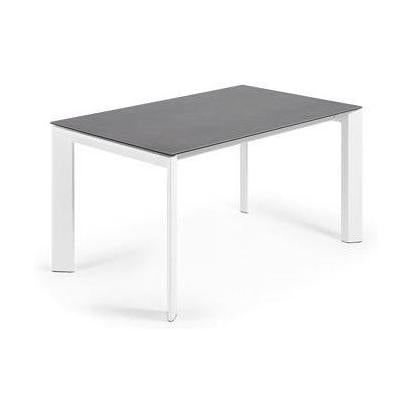 Kave Home Axis eettafel uitschuifbaar 140/200x90 cm Grijs/Wit
