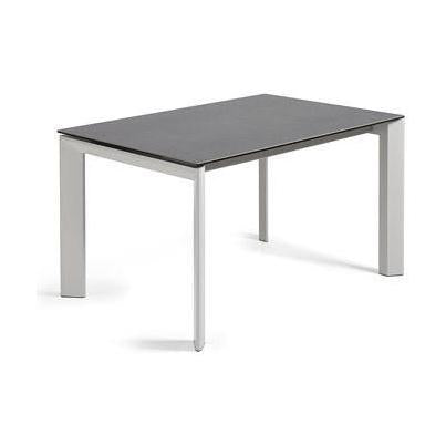Kave Home Axis eettafel uitschuifbaar 140/200x90 cm Grijs/Wit