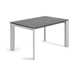 Kave Home Axis eettafel uitschuifbaar 140/200x90 cm Grijs/Wit