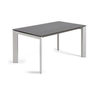 Kave Home Axis eettafel uitschuifbaar 160/220x90 cm Grijs/Wit