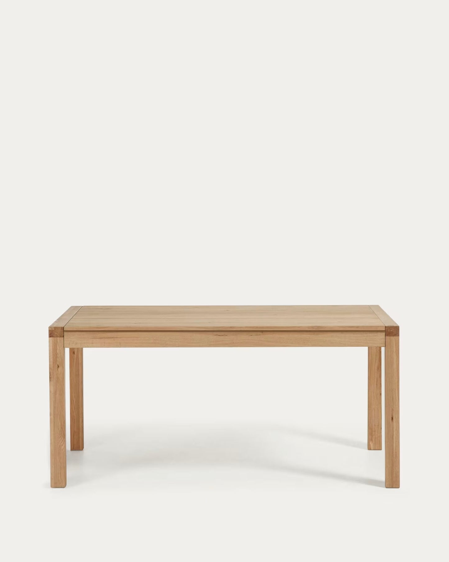Kave Home Briva eettafel 200(280)x100 cm eiken fineer Bruin