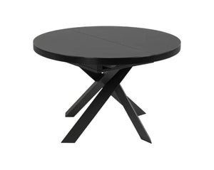 Kave Home Vashti eettafel uitschuifbaar Ø120(160) cm Zwart