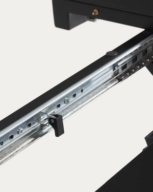 Kave Home Vashti eettafel uitschuifbaar Ø120(160) cm porselein Zwart