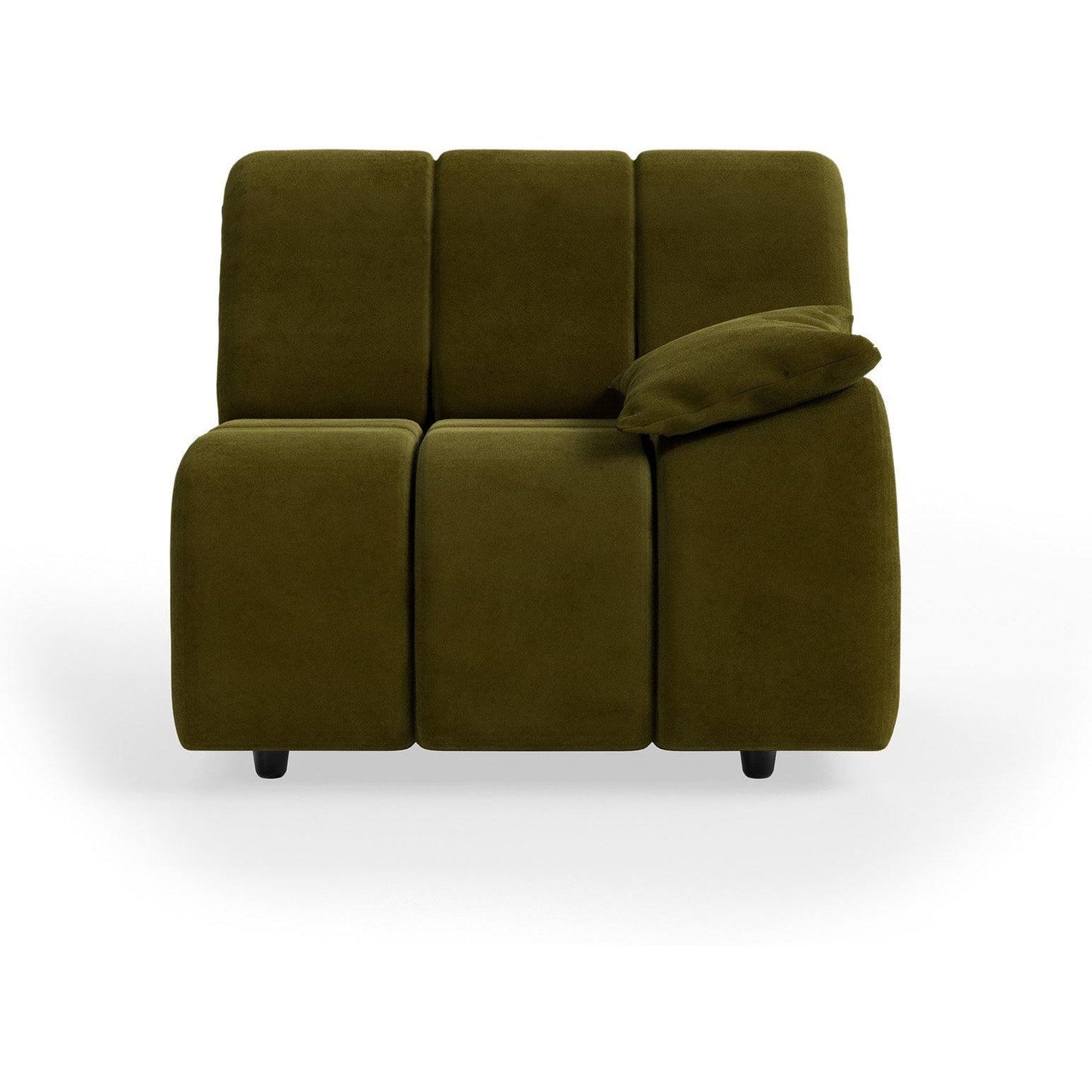 HKliving Wave bank right low arm Royal Velvet Olive