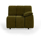 HKliving Wave bank right low arm Royal Velvet Olive