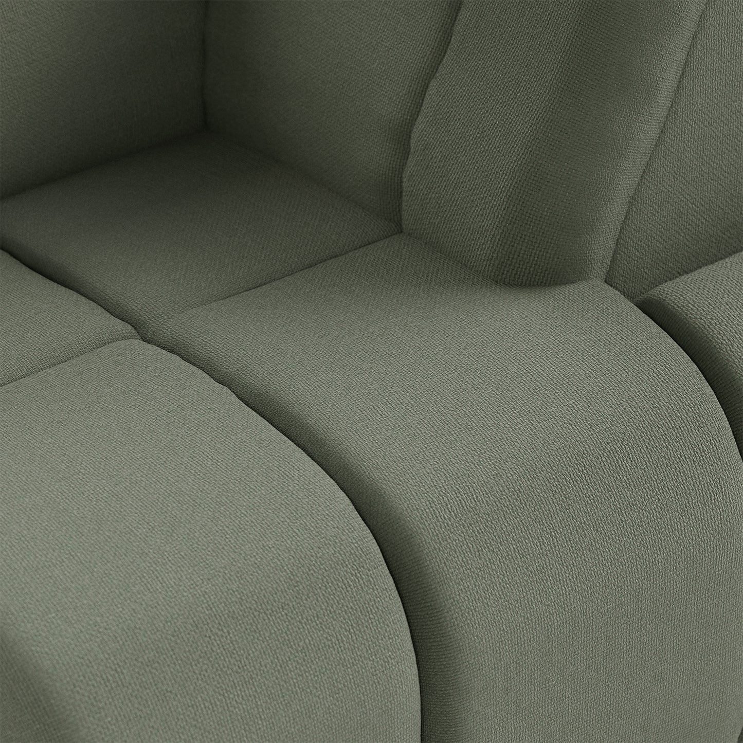 HKliving Wave bank right high arm Linen Army Green