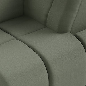 HKliving Wave bank right high arm Linen Army Green