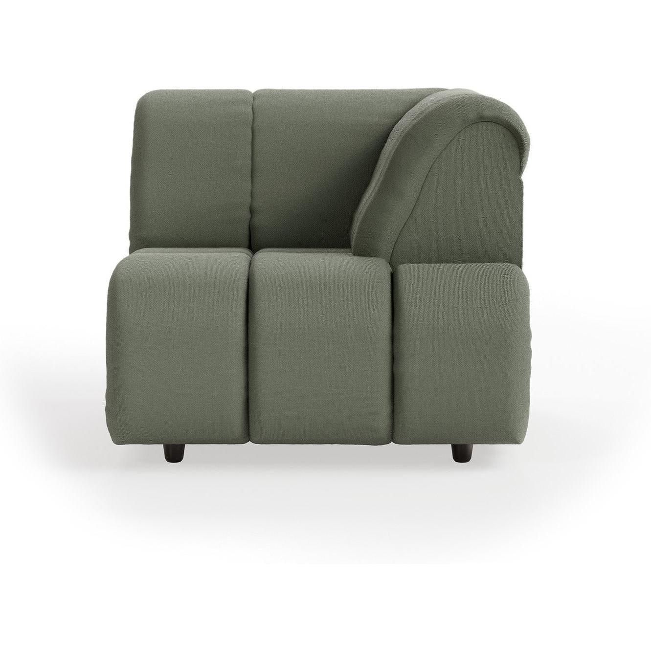 HKliving Wave bank right high arm Linen Army Green