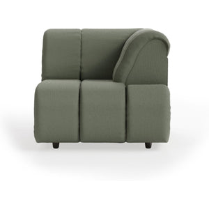 HKliving Wave bank right high arm Linen Army Green