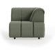 HKliving Wave bank right high arm Linen Army Green