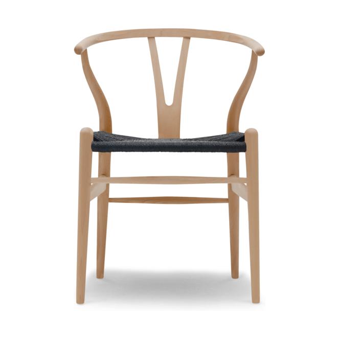Carl Hansen & Søn CH24 Wishbone Stoel - Geolied beukenhout met zwarte zitting