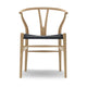 Carl Hansen & Søn CH24 Wishbone Stoel - Gezeept eikenhout met zwarte zitting