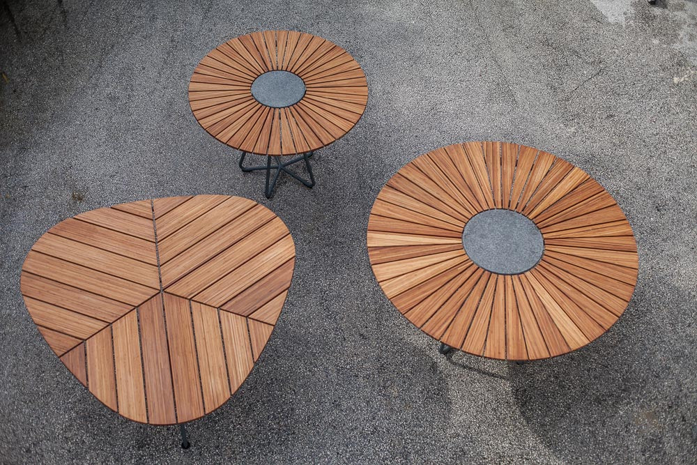 Houe Leaf tuintafel  Ø155 cm Bamboo