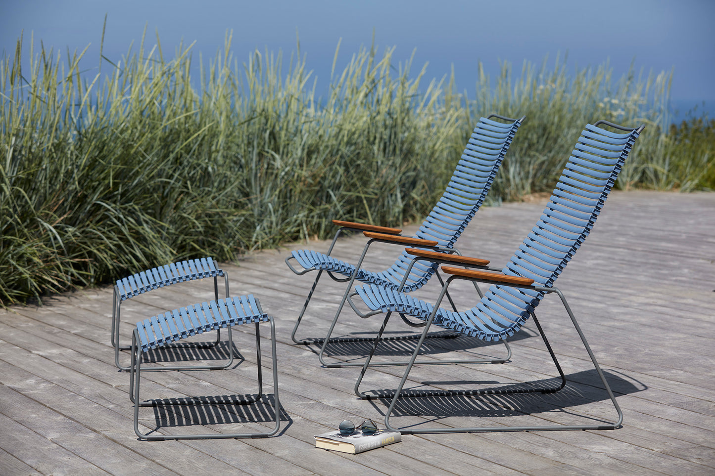 Houe Click voetenbank Pigeon Blue