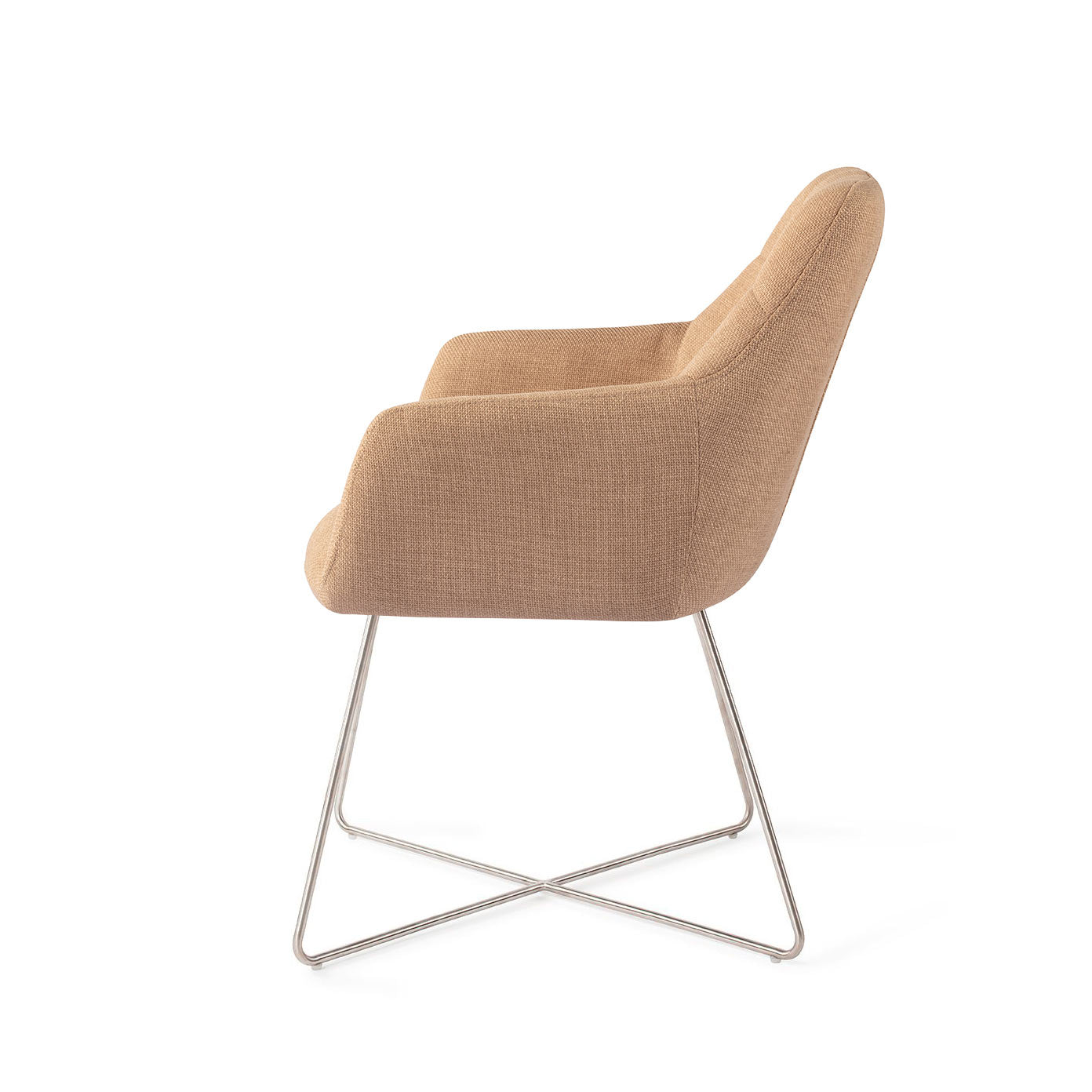 Jesper Home Noto eetkamerstoel Toasted Toffee cross steel