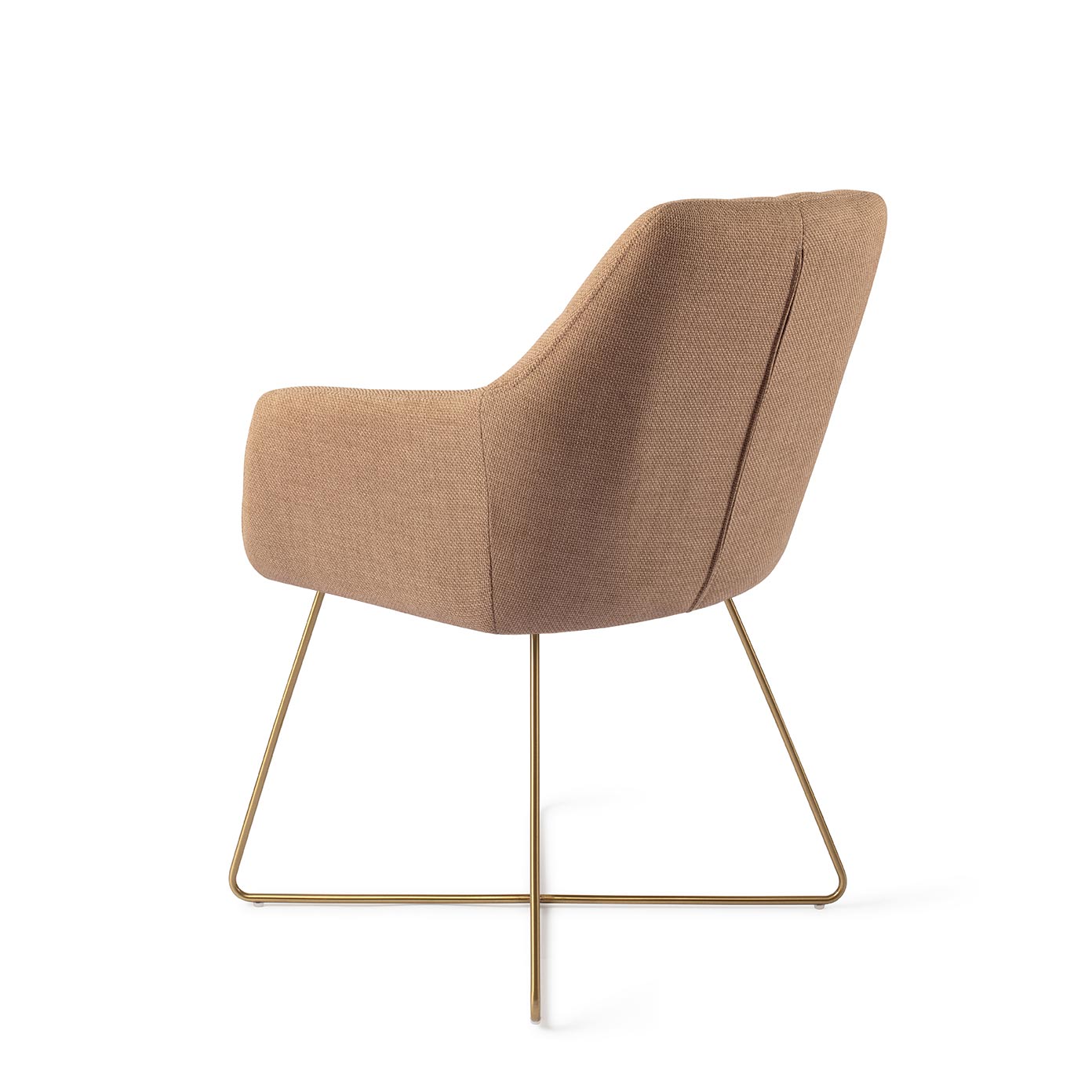 Jesper Home Noto eetkamerstoel Toasted Toffee cross gold