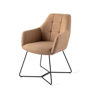 Jesper Home Noto eetkamerstoel Toasted Toffee beehive black