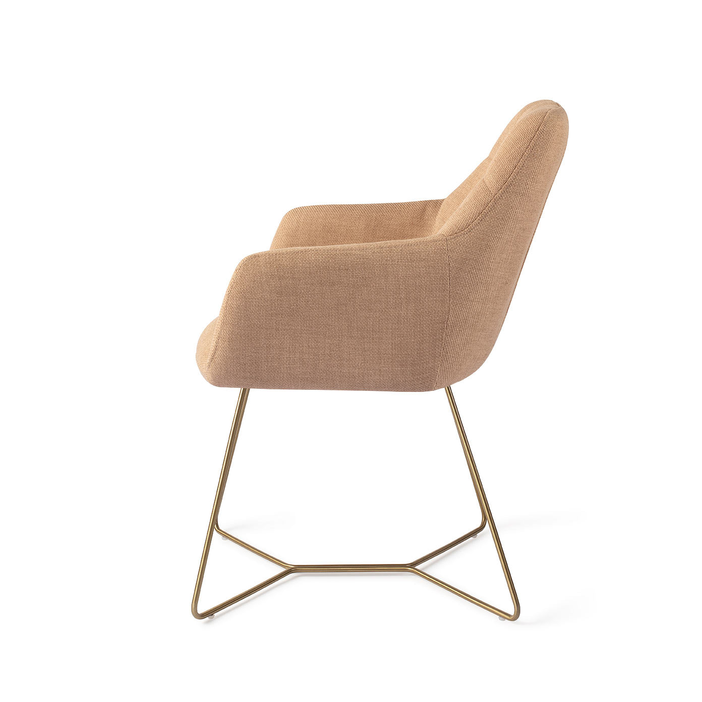 Jesper Home Noto eetkamerstoel Toasted Toffee beehive gold