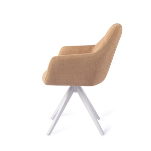 Jesper Home Noto eetkamerstoel Toasted Toffee turn white