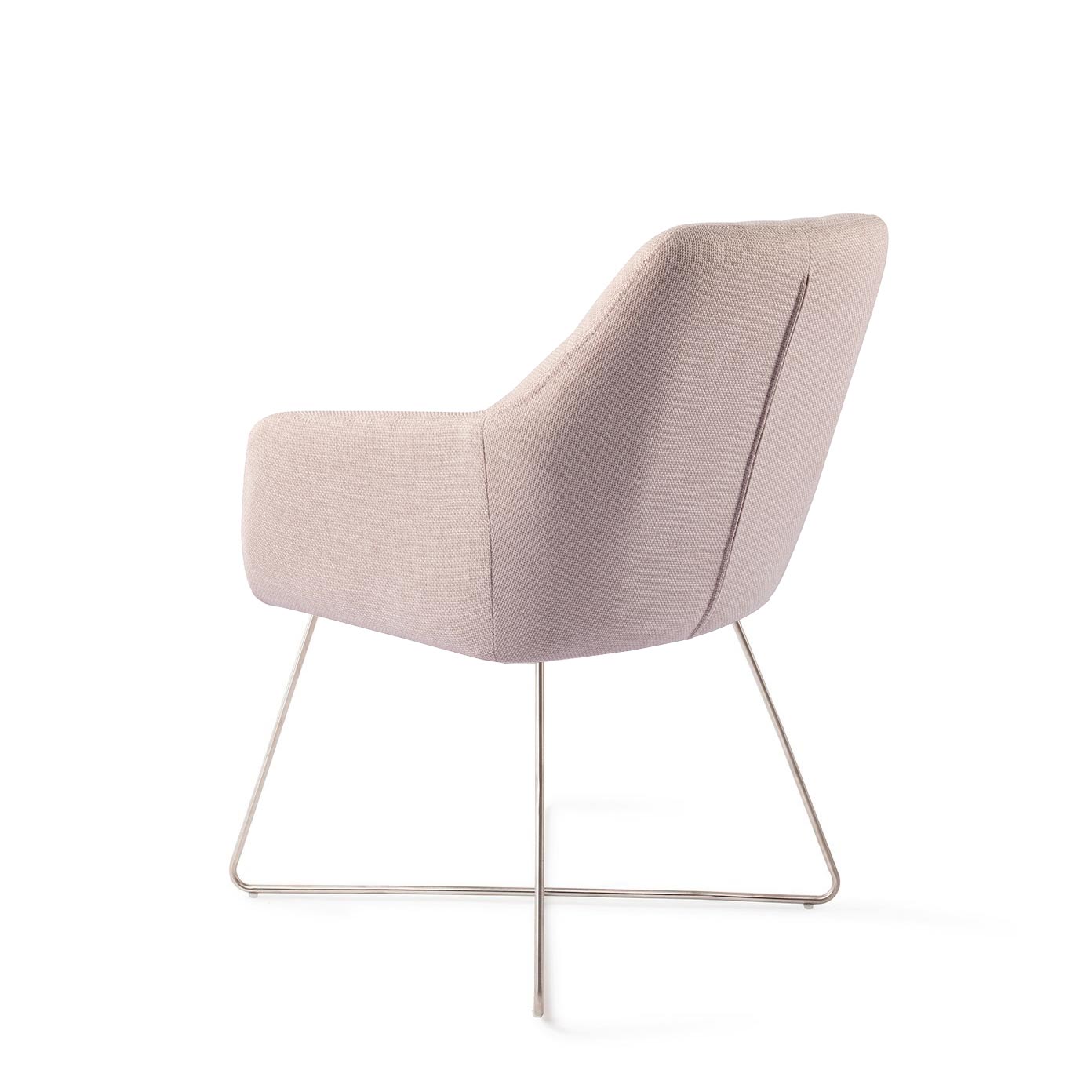 Jesper Home Noto eetkamerstoel Petal Pink cross steel