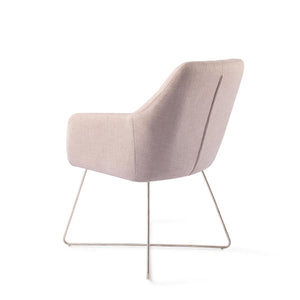 Jesper Home Noto eetkamerstoel Petal Pink cross steel
