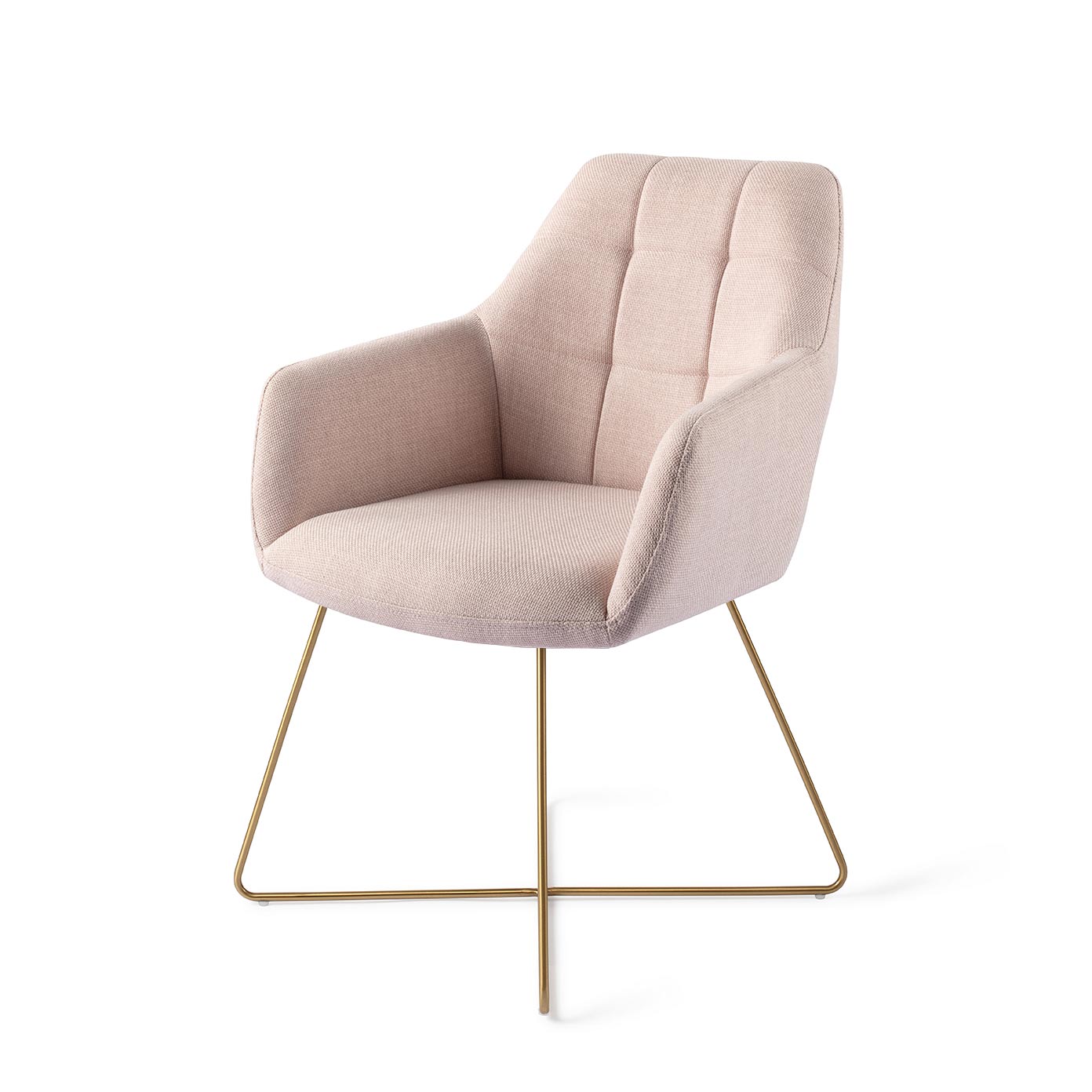 Jesper Home Noto eetkamerstoel Petal Pink cross gold