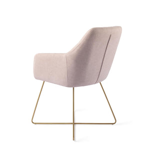 Jesper Home Noto eetkamerstoel Petal Pink cross gold
