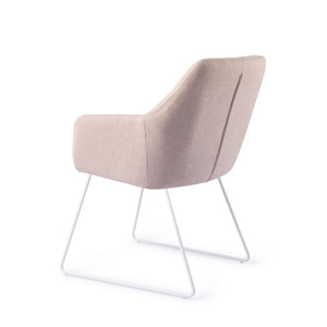 Jesper Home Noto eetkamerstoel Petal Pink slide white