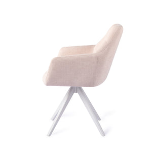 Jesper Home Noto eetkamerstoel Petal Pink turn white