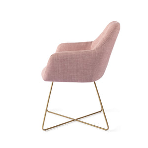 Jesper Home Noto eetkamerstoel Vintage Rose cross gold