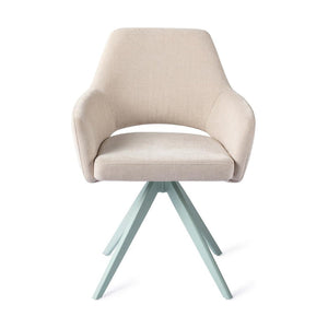 Jesper Home x HelloChair Yanai eetkamerstoel Beige Bliss turn mint