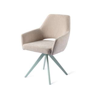 Jesper Home x HelloChair Yanai eetkamerstoel Beige Bliss turn mint