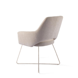 Jesper Home x HelloChair Yanai eetkamerstoel Beige Bliss cross steel