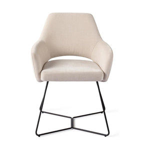 Jesper Home x HelloChair Yanai eetkamerstoel Beige Bliss beehive black