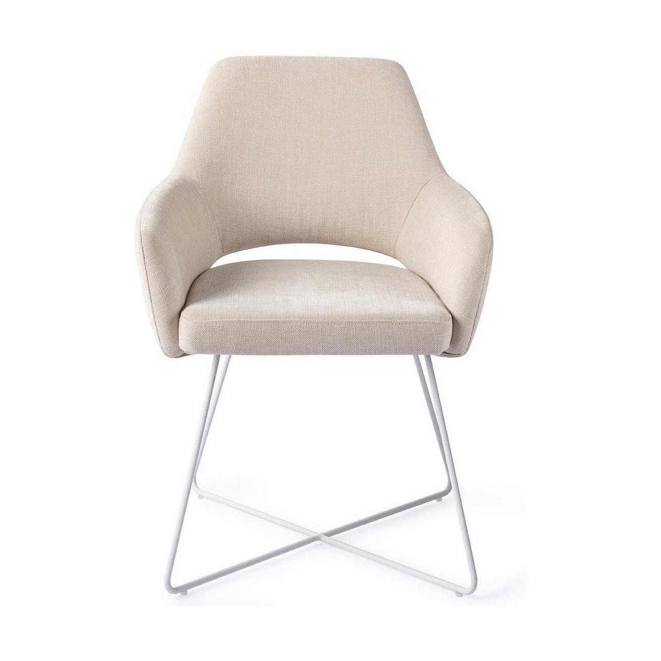 Jesper Home x HelloChair Yanai eetkamerstoel Beige Bliss cross white
