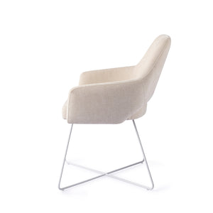 Jesper Home x HelloChair Yanai eetkamerstoel Beige Bliss cross white