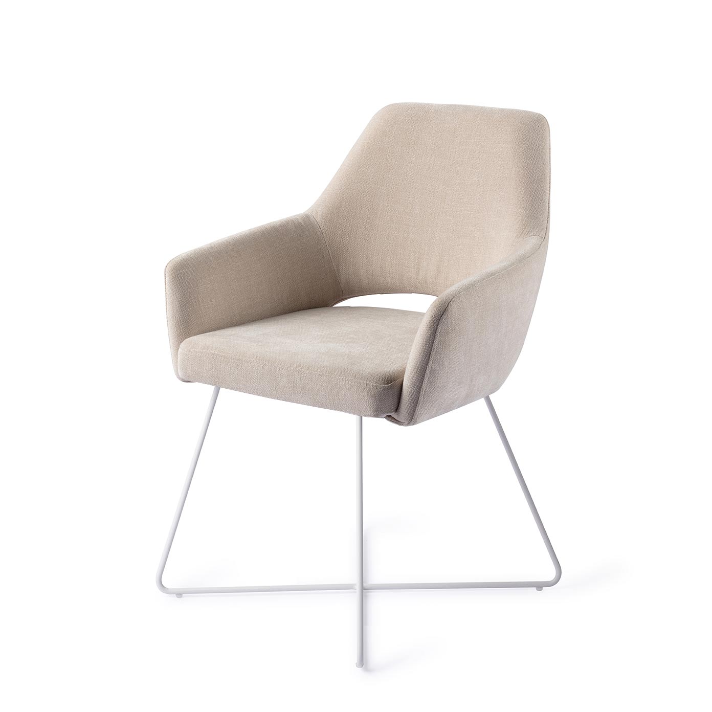 Jesper Home x HelloChair Yanai eetkamerstoel Beige Bliss cross white