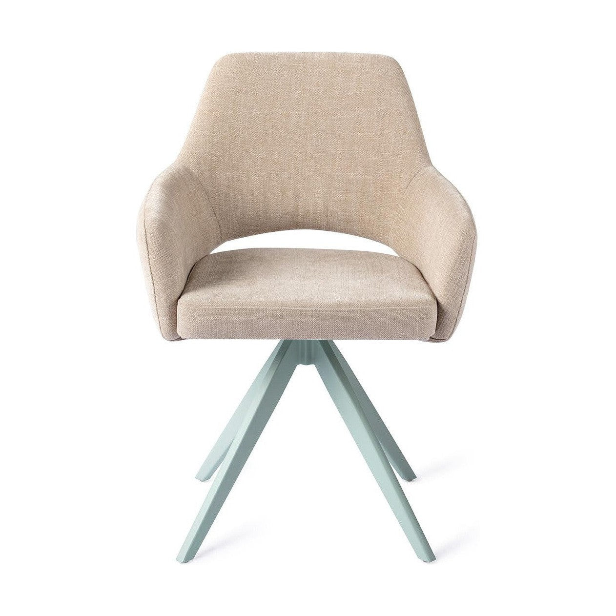 Jesper Home x HelloChair Yanai eetkamerstoel Canvas Cloud turn mint