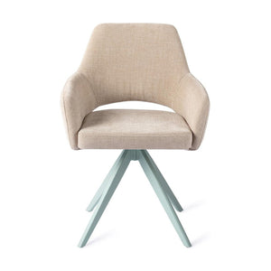 Jesper Home x HelloChair Yanai eetkamerstoel Canvas Cloud turn mint