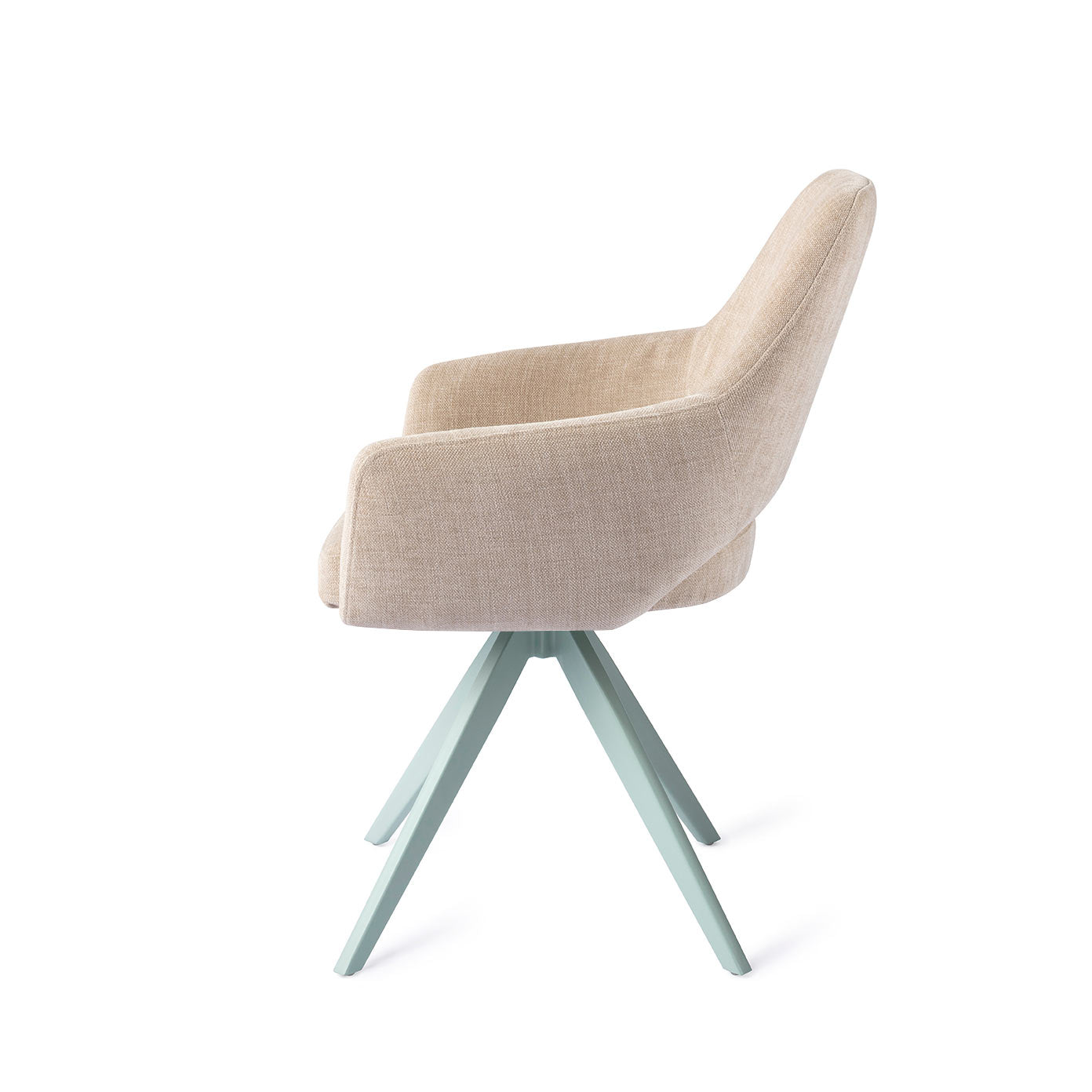 Jesper Home x HelloChair Yanai eetkamerstoel Canvas Cloud turn mint