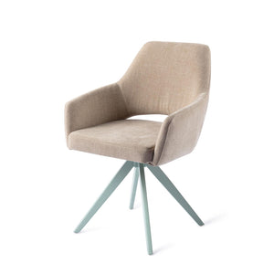Jesper Home x HelloChair Yanai eetkamerstoel Canvas Cloud turn mint