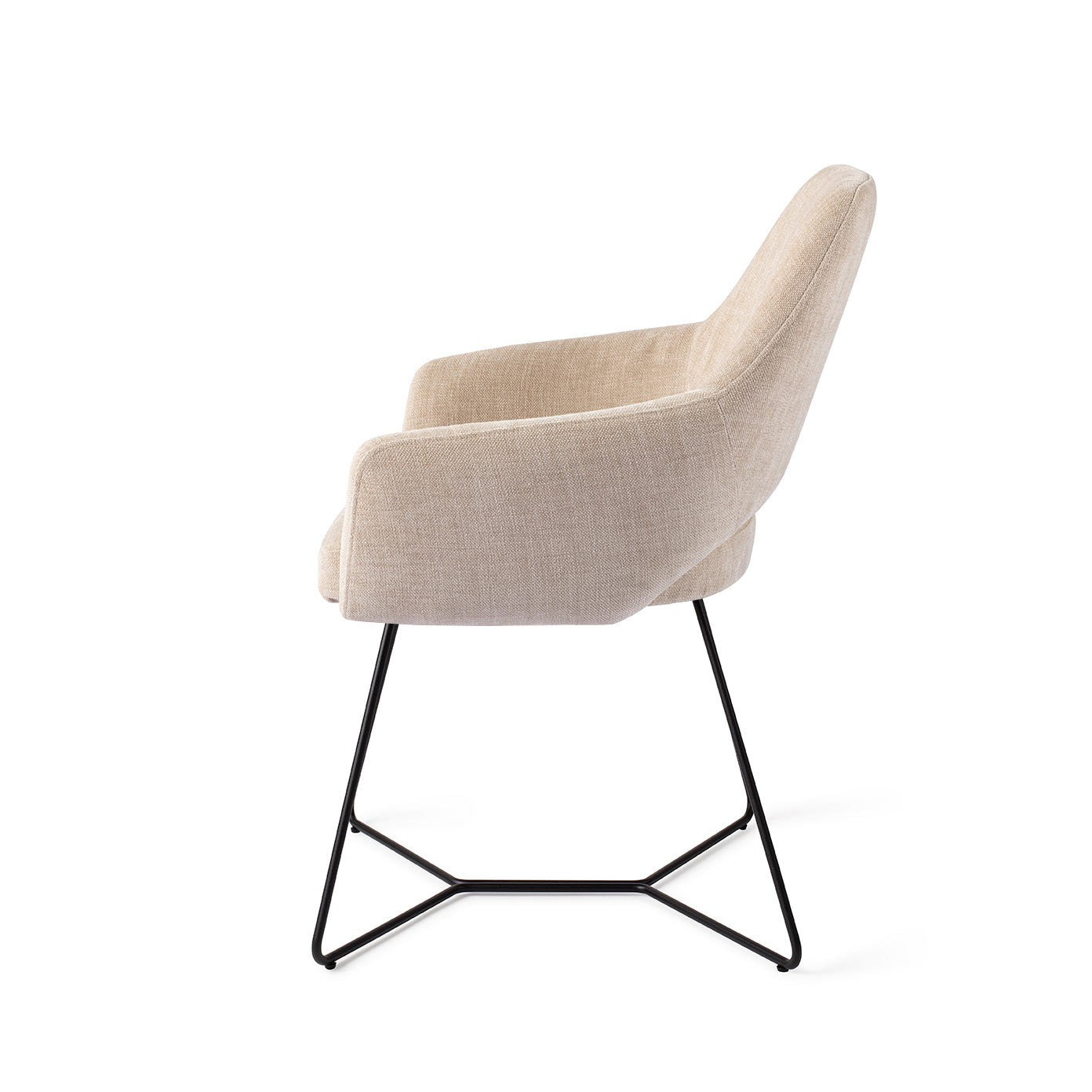 Jesper Home x HelloChair Yanai eetkamerstoel Canvas Cloud beehive black