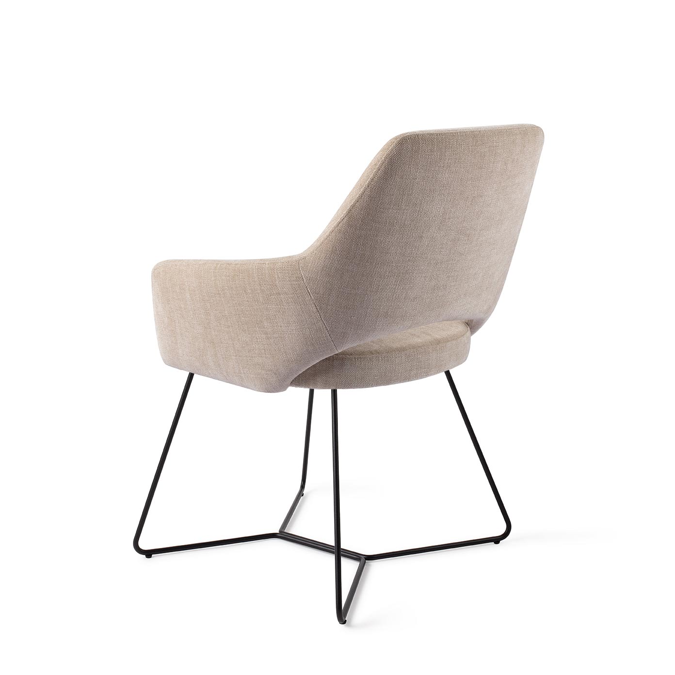Jesper Home x HelloChair Yanai eetkamerstoel Canvas Cloud beehive black