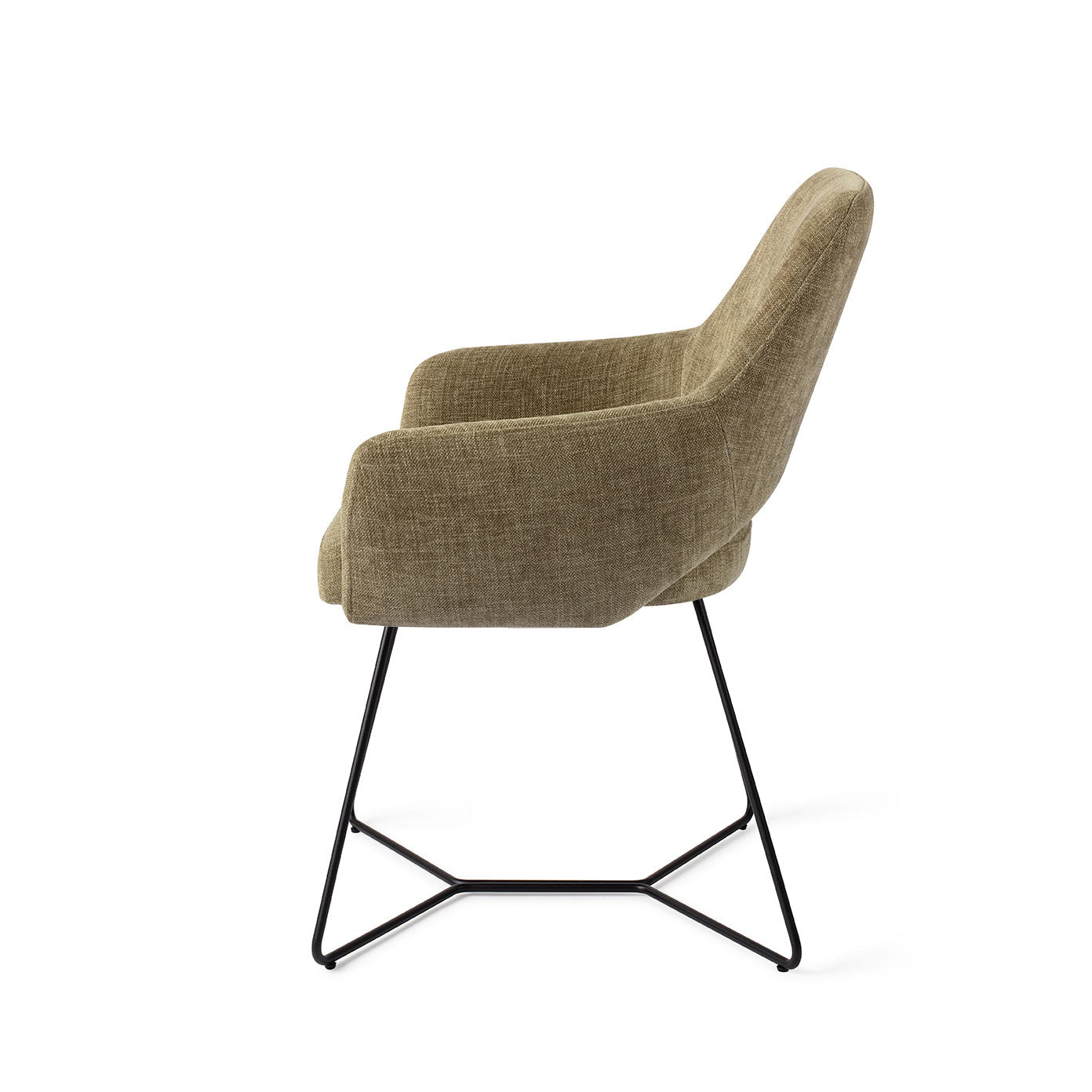 Jesper Home x HelloChair Yanai eetkamerstoel Olive Oasis beehive black