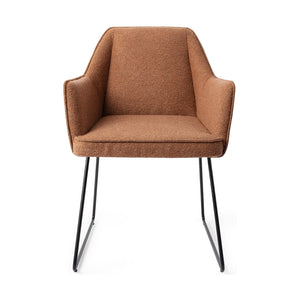 Jesper Home Tome eetkamerstoel Cinnamon Bun slide black