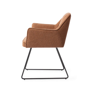 Jesper Home Tome eetkamerstoel Cinnamon Bun slide black