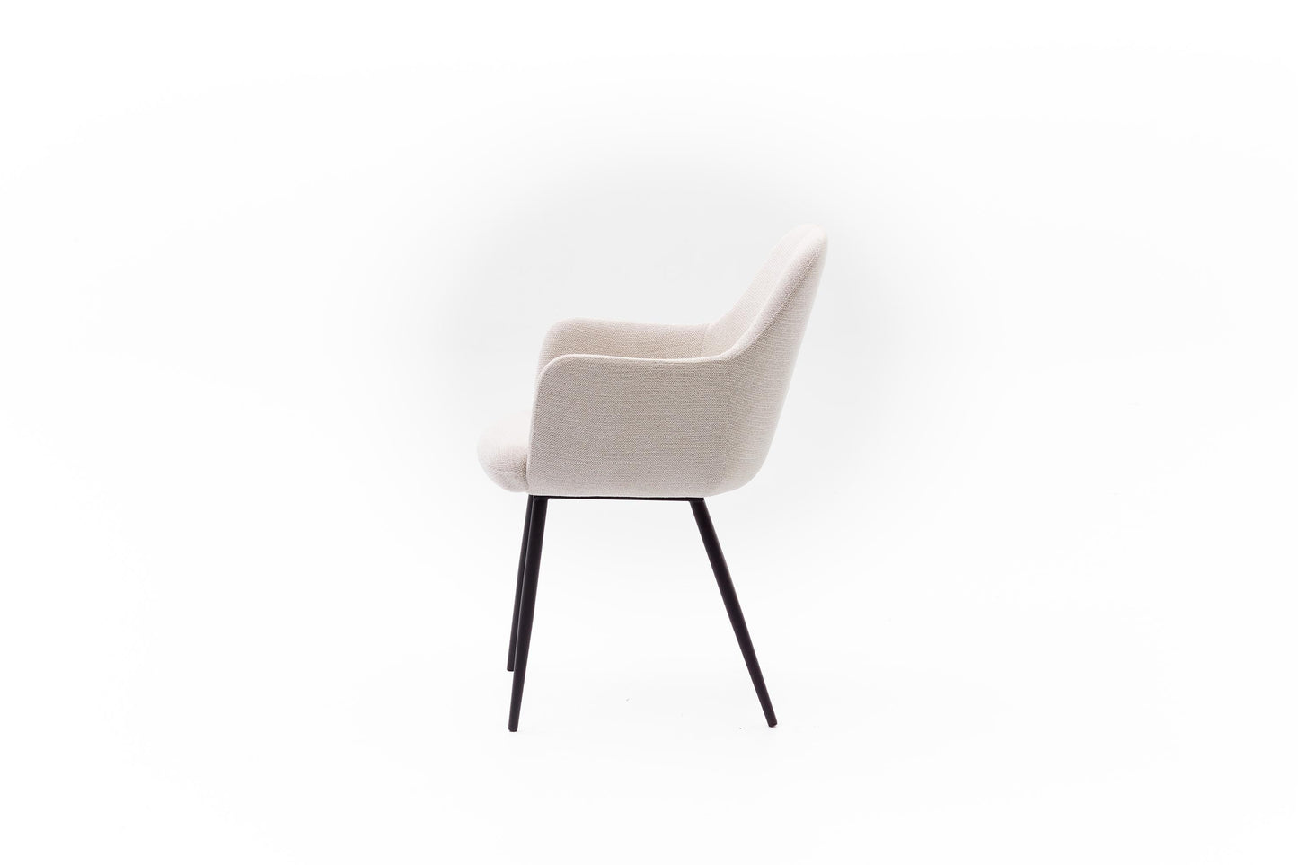 HelloChair HC29 Mijs eetkamerstoel Sneak Linen vierpoot zwart